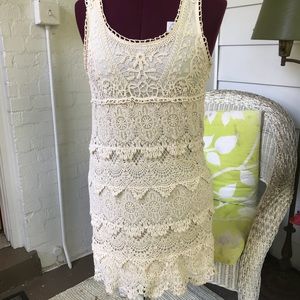 Cream Crochet Dress size S!